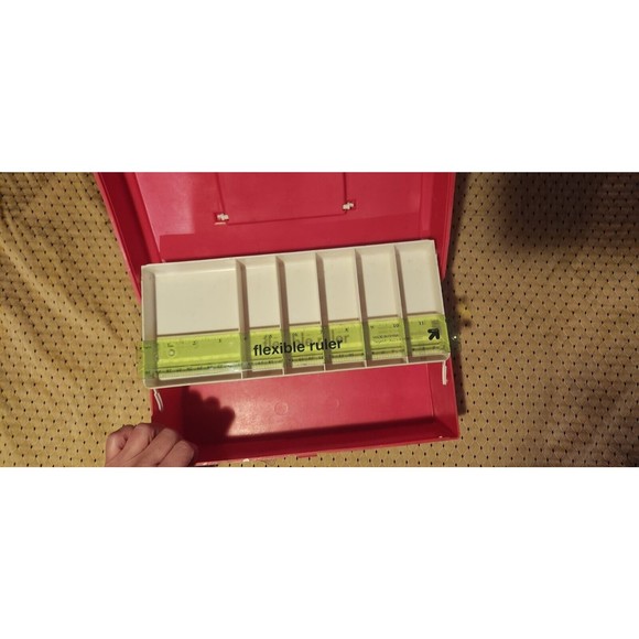 Plano 2000 Series Red Fishing Box 2 Tier Tackle Boite A Peche 1980s Vintage - Picture 6 of 10